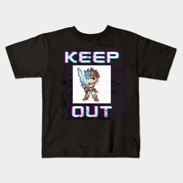 Boy With Sword Kids T-Shirt by MaystarUniverse